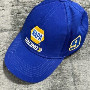 NAPA Racing Chase Elliott 9 Hat Mens OSFM Blue NASCAR Baseball Cap